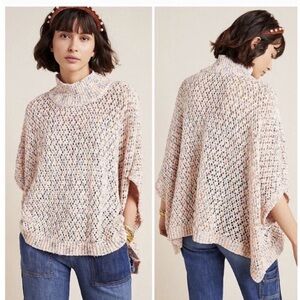 Anthropologie Akemi + Kin Hattie Ponco Women's Multicolor Knit Sweater